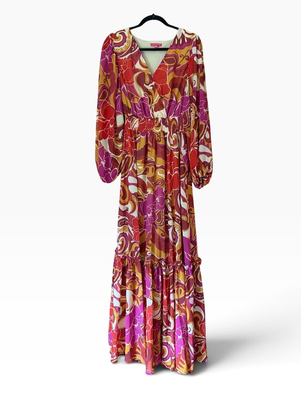 Flying Tomato Multicolor Floral Maxi Dress - Pink, Red, Mustard